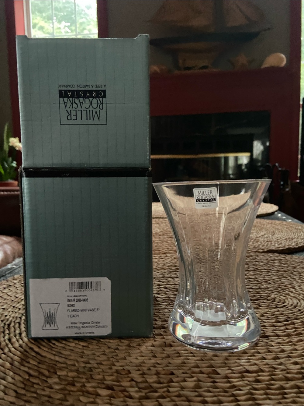 Reed & Barton Clear Crystal Flared Mini Vase